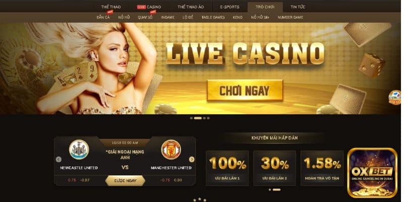 nhà cái OXBET tặng tiền chơi thử