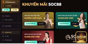 Trang cá cược SOC88 khuyến mãi gồm có những gì?